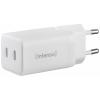 Intenso W40CC GaN USB nabíječka, GaN, USB Power Delivery (USB-PD) , 2x USB-C®, 40 W, bílá