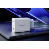 Intenso W65ACC GaN USB nabíječka, GaN, USB Power Delivery (USB-PD) , 1x USB A , 2x USB-C®, 65 W, Dodávka energie, bílá