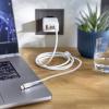 Intenso USB kabel USB 2.0 USB-C ® zástrčka, USB-C ® zástrčka 1.50 m bílá látkový potah 7901002