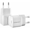 Intenso W30C GaN USB nabíječka, GaN, USB Power Delivery (USB-PD) , 1x USB-C®, 30 W, bílá