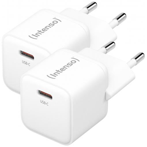 Intenso W30C GaN USB nabíječka, GaN, USB Power Delivery (USB-PD) , 1x USB-C®, 30 W, bílá