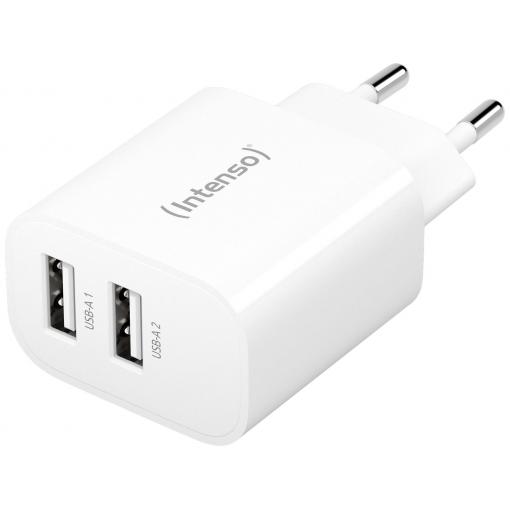 Intenso W24AA USB nabíječka, 2x USB A, 24 W, bílá
