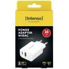 Intenso W30AC USB nabíječka, USB Power Delivery (USB-PD) , 1x USB A , 1x USB-C®, 30 W, bílá