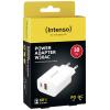 Intenso W30AC USB nabíječka, USB Power Delivery (USB-PD) , 1x USB A , 1x USB-C®, 30 W, bílá