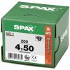 SPAX 1191040400503 šroub do dřeva 4 mm 50 mm T-STAR plus ocel Černý BLAX 200 ks