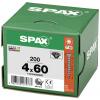 SPAX 1191040400603 šroub do dřeva 4 mm 60 mm T-STAR plus ocel Černý BLAX 200 ks