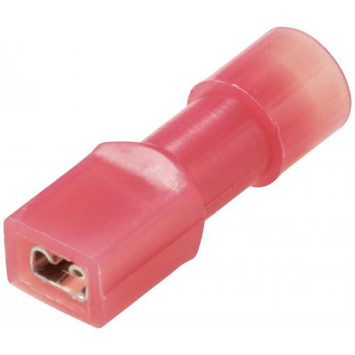 TRU COMPONENTS TC-11599304 faston zásuvka Šířka zástrčky: 2.8 mm Tloušťka konektoru: 0.5 mm 180 ° plná izolace červená 1 ks