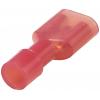 TRU COMPONENTS TC-11599308 faston zásuvka Šířka zástrčky: 6.3 mm Tloušťka konektoru: 0.8 mm 180 ° plná izolace červená 1 ks