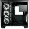 LC Power 809-B-ON Dark Storm_X midi tower herní pouzdro černá boční okno, 4 předinstalované LED ventilátory