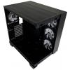 LC Power 809-B-ON Dark Storm_X midi tower herní pouzdro černá boční okno, 4 předinstalované LED ventilátory