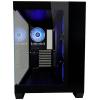 LC Power 809-B-ON Dark Storm_X midi tower herní pouzdro černá boční okno, 4 předinstalované LED ventilátory