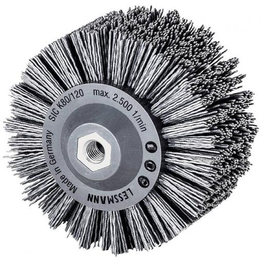 Lessmann Kulatý kartáč D., D, k, M 14, vhodný pro brusné štětiny SIC, 60 mm, 2500 min 402880 402880 1 ks