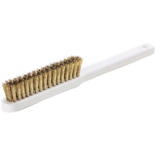 Lessmann Jemný mosazný kartáč L.225 mm, 0,15 mm, zvlněný, 4 řady 182162 182162 1 ks