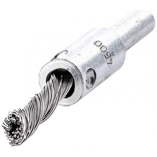 Lessmann Štětcový kartáč D.6mm, dřík, 6mm, tloušťka drátu 0,25 mm, 4500 min 451258 451258 1 ks