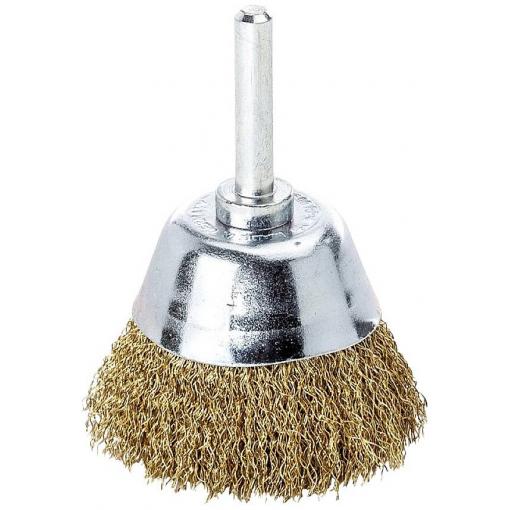 Lessmann Hrncový kartáč D.50mm, dřík, tloušťka drátu 0,6 mm, 0,2 mm, MS, 10500min, Index LESSMANN 435542 435542 1 ks