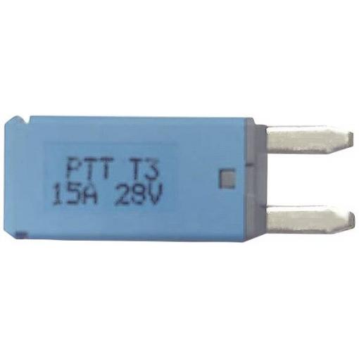 PARTS PTT Circuit Breaker Mini, type 3. Manual Reset, 15AC001-102-0064 standardní plochá pojistka pro motorová vozidla , 28 V/DC, 15 A, 1 ks