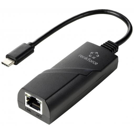 Renkforce RF-TCA-330 síťový adaptér 1000 MBit/s USB-C™ (USB 3.2 Gen 1), Gigabit LAN (1 Gbit/s)