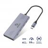 Akasa AK-CBCA32-18BK USB Hub 4 porty USB-A USB 3.2 Gen2 10 GBit/s s konektorem USB C hliník (eloxovaný) 10Gbps USB Type-C 4 Port Hub