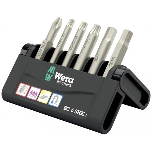 Wera Bit-Check 6 SHK 1 SB 05073631001 sada bitů, 6dílná, křížový PH, TORX, inbus