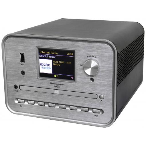 soundmaster ICD1050SW si CD přehrávač internetové rádio, DAB+, WLAN, USB, vč. reproduktorů, stříbrná