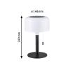 Paulmann 94607 Bartja solární stolní lampa 1.6 W teplá bílá černá