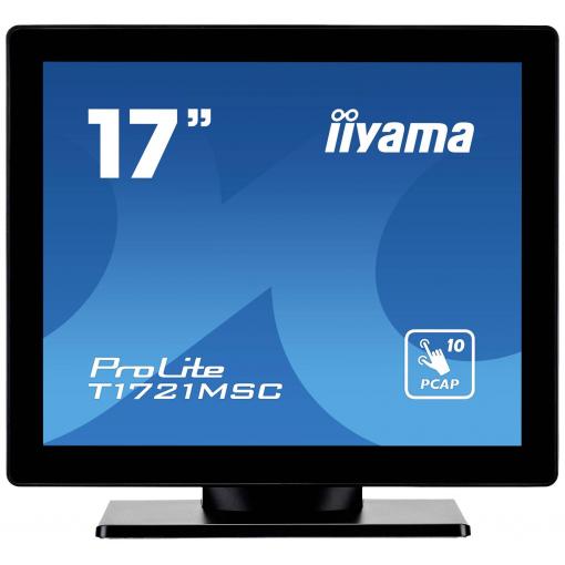 Iiyama ProLite T1721MSC-B2 dotykový monitor Energetická třída (EEK2021): E (A - G) 43.2 cm (17 palec) 1280 x 1024 Pixel 5:4 5 ms VGA, HDMI™, Audio-Line-out ,