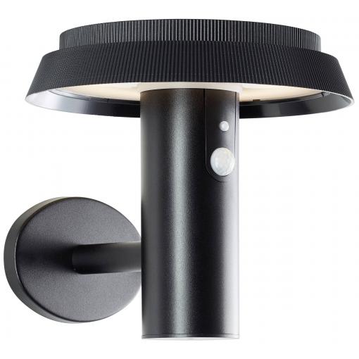 Brilliant Alvero G40430/06 venkovní solární nástěnné osvětlení s PIR senzorem LED 4 W černá