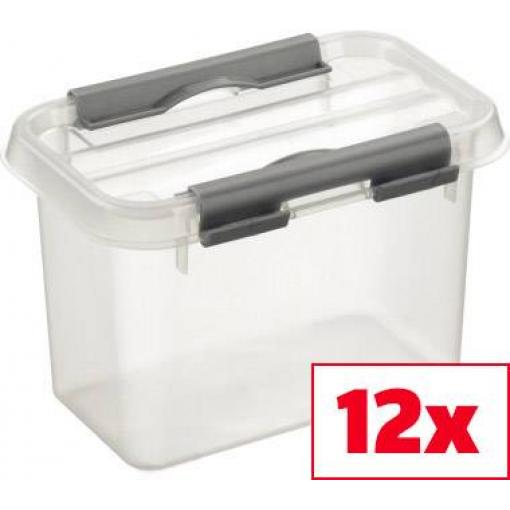 Helit úložný box Sunware Q-line transparentní 800 l (š x v x h) 10 x 10.3 x 15 cm 12 ks