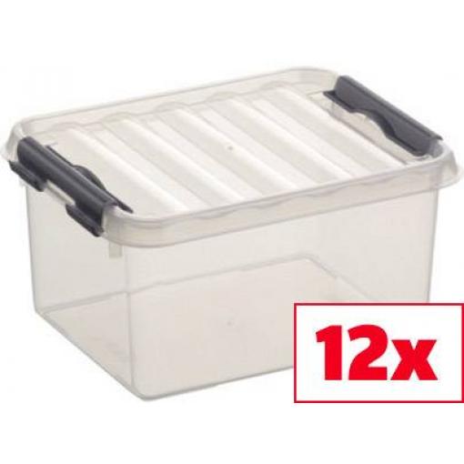 Helit úložný box Sunware Q-line transparentní 2 l (š x v x h) 15 x 10 x 20 cm 12 ks