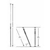 TOOLCRAFT podpěrná tyč Nastavení délky: 1600 - 2900 mm Max.nosnost: 60 kg