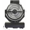 Sygonix Akumulátorový ventilátor 4.6 W (Ø) 205 mm černá možné napájení z akumulátru, s osvětlením, otočný, s dálkovým ovládáním, stavová LED, s časovačem,