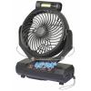 Sygonix Akumulátorový ventilátor 4.6 W (Ø) 205 mm černá možné napájení z akumulátru, s osvětlením, otočný, s dálkovým ovládáním, stavová LED, s časovačem,
