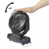 Sygonix Akumulátorový ventilátor 4.6 W (Ø) 205 mm černá možné napájení z akumulátru, s osvětlením, otočný, s dálkovým ovládáním, stavová LED, s časovačem,