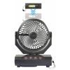 Sygonix Akumulátorový ventilátor 4.6 W (Ø) 205 mm černá možné napájení z akumulátru, s osvětlením, otočný, s dálkovým ovládáním, stavová LED, s časovačem,