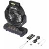 Sygonix Akumulátorový ventilátor 4.6 W (Ø) 205 mm černá možné napájení z akumulátru, s osvětlením, otočný, s dálkovým ovládáním, stavová LED, s časovačem,