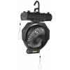 Sygonix Akumulátorový ventilátor 4.6 W (Ø) 205 mm černá možné napájení z akumulátru, s osvětlením, otočný, s dálkovým ovládáním, stavová LED, s časovačem,