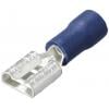TRU COMPONENTS TC-11894524 faston zásuvka Šířka zástrčky: 6.3 mm Tloušťka konektoru: 0.8 mm částečná izolace modrá 1 ks