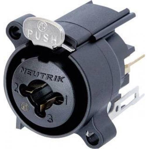 Neutrik NCJ6FA-V XLR konektor přírubová zásuvka, rovná Pólů: 3 černá 1 ks