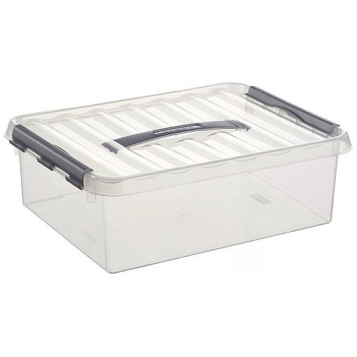 Helit úložný box Sunware Q-line transparentní 10 l (š x v x h) 30 x 11 x 40 cm 6 ks