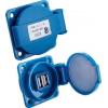 Napájecí zásuvka 2× USB EZ20, 2,1 A, IP44, pod omítku