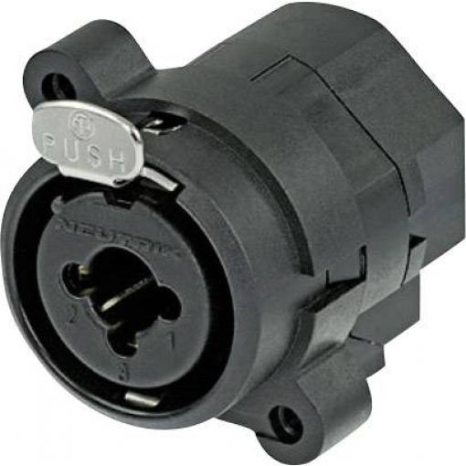 Neutrik NCJ6FI-S XLR konektor přírubová zásuvka, rovná Pólů: 3 černá 1 ks
