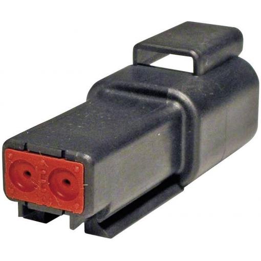 TE Connectivity DT 04-2P-CE02 kulatý faston zástrčka, rovná Série konektoru: DT Počet kontaktů: 2 1 ks