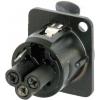 Neutrik NC3FD-S-1-B XLR konektor přírubová zásuvka, rovná Pólů: 3 černá 1 ks