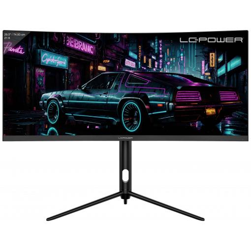 LC Power LC-M30UWFC herní monitor 74.9 cm (29.5 palec)2560 x 1080 Pixel, 21:9, 1 ms, VA LED
