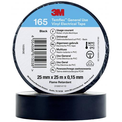 3M 165BK8E izolační páska černá (d x š) 20 m x 25 mm 1 ks