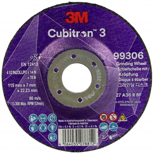 Cubitron 99306 Ohrubovací kotouč Průměr 115 mm Ø otvoru 22.23 mm 10 ks