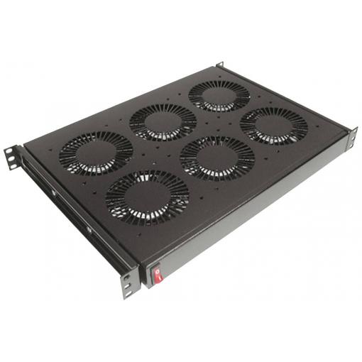 Conteg 26205071 19 palec vestavná ventilátor do datové skříně Vhodné pro hloubku skříně: 800 mm černá