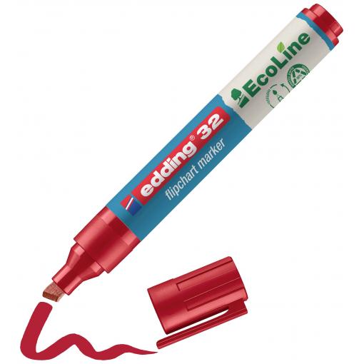 Edding 4-32002 popisovač na flipcharty 4-32002 hrot ve tvaru klínu 1 - 5 mm červená 1 ks