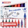 Edding 4-360-8-S2999 sada popisovačů na bílé tabule černá, červená, modrá, zelená, oranžová, hnědá, fialová 8 ks