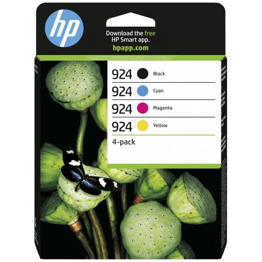 HP Ink 924 originál balení po 4 ks černá, žlutá, azurová, purppurová 6C3Z1NE